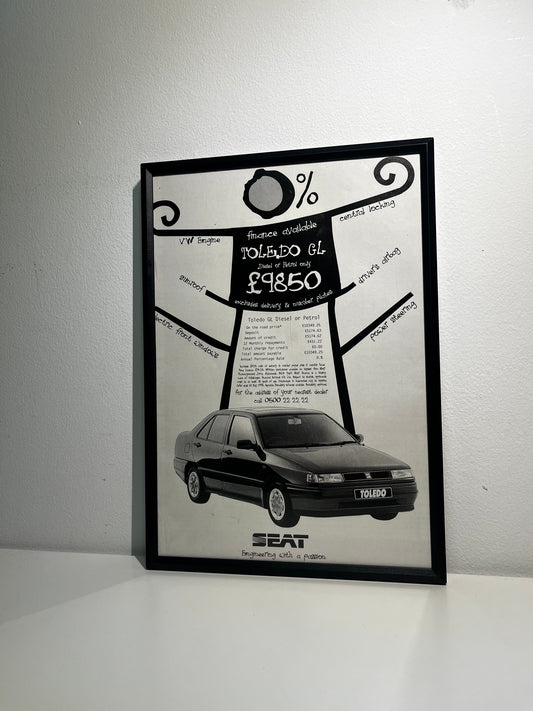 Rare Original 90s Seat Toledo Advert