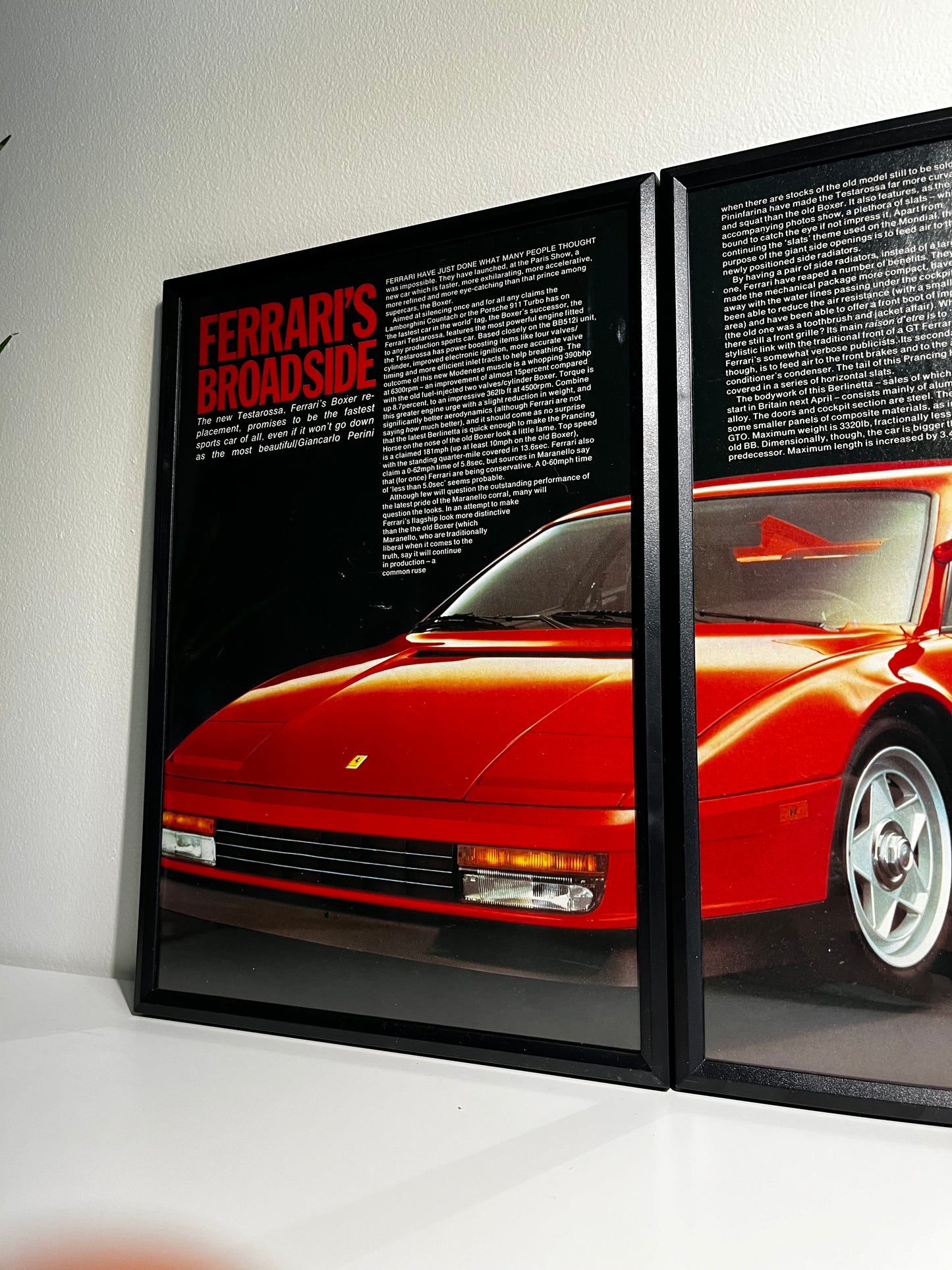 Original Ferrari Testarossa Advert - 1984