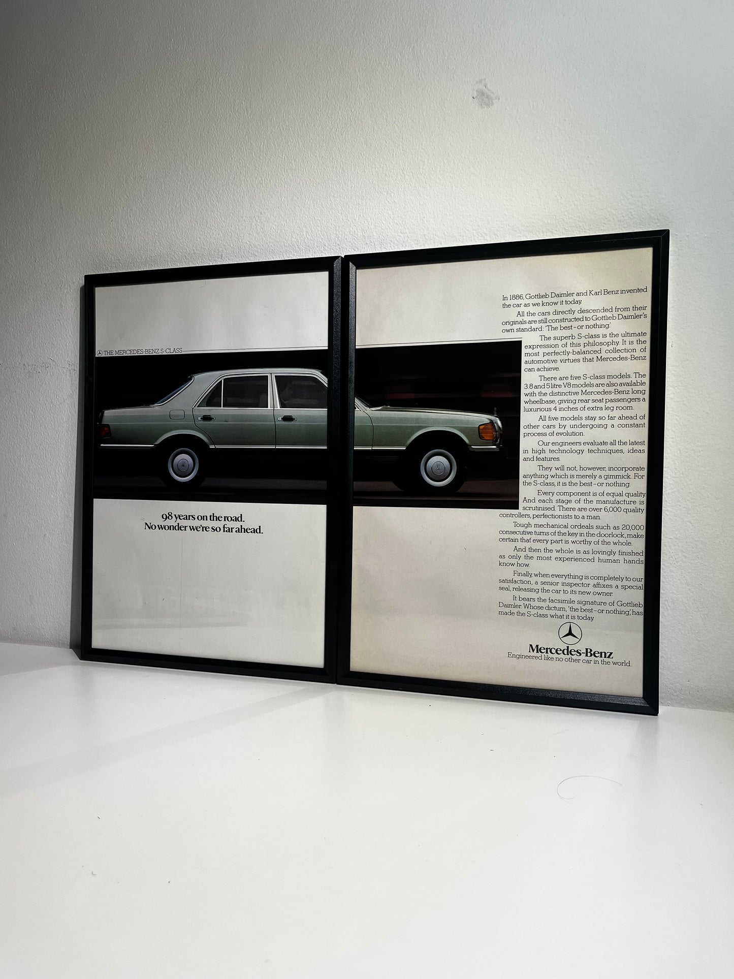 Original 80s Mercedes S-Class Advert