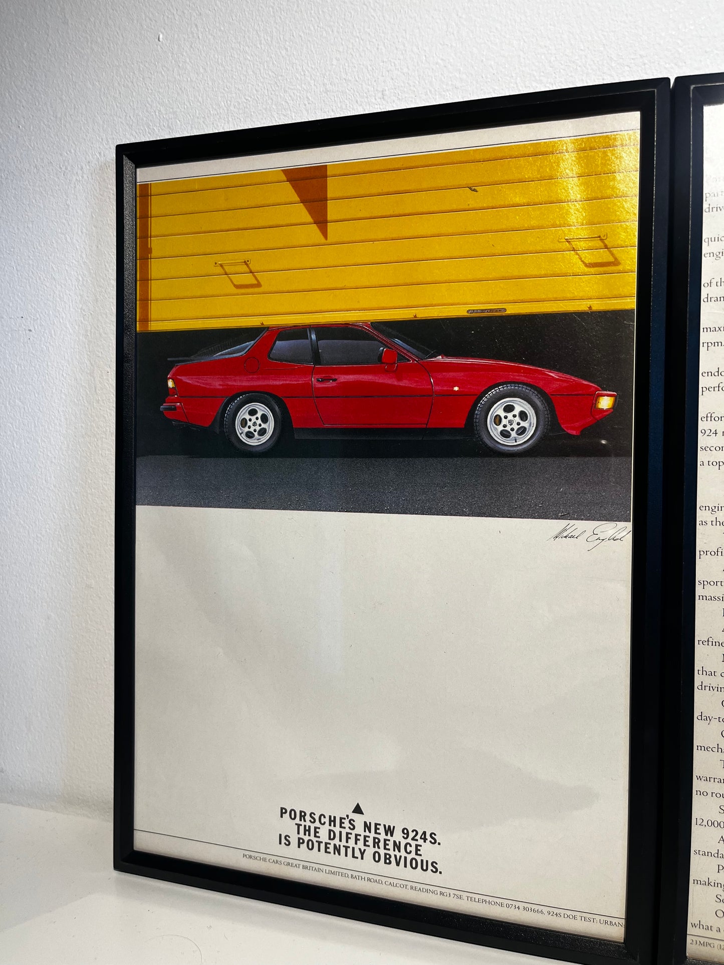 Original 80s Porsche 944 Advert
