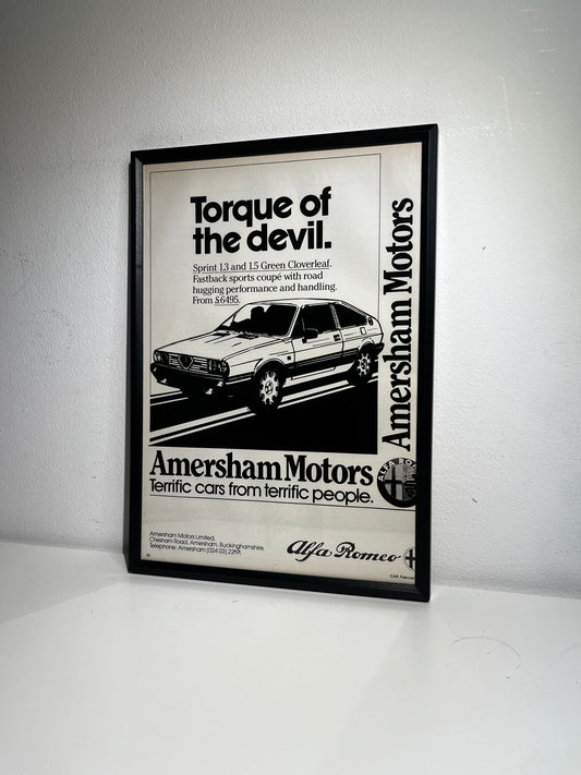 Original 80s Alfa Romeo Sprint Advert
