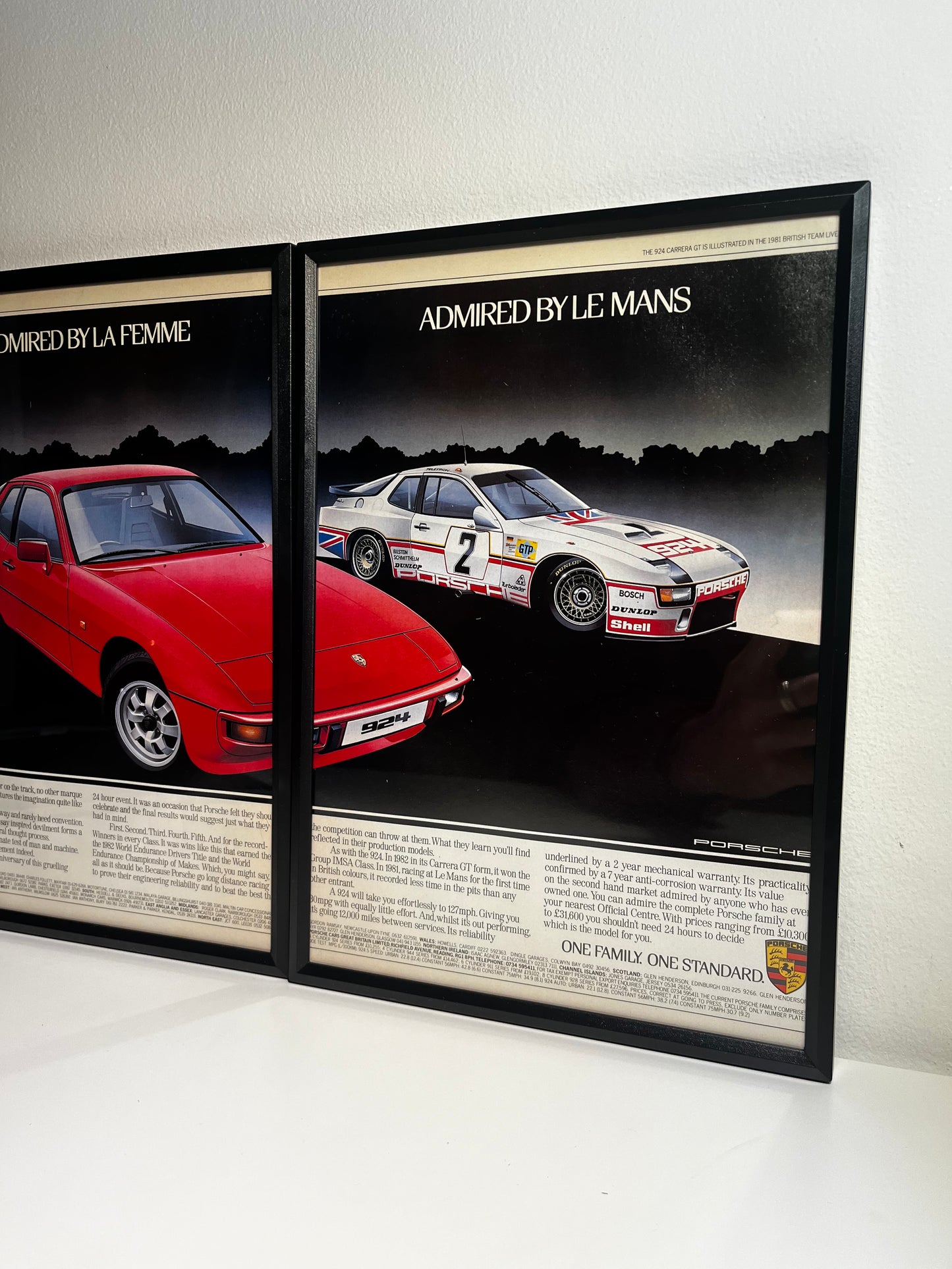 Original 80s Porsche 924 Le Mans Advert