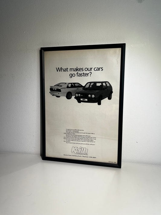 Original 80s Volkswagen Golf & Audi Quattro Advert