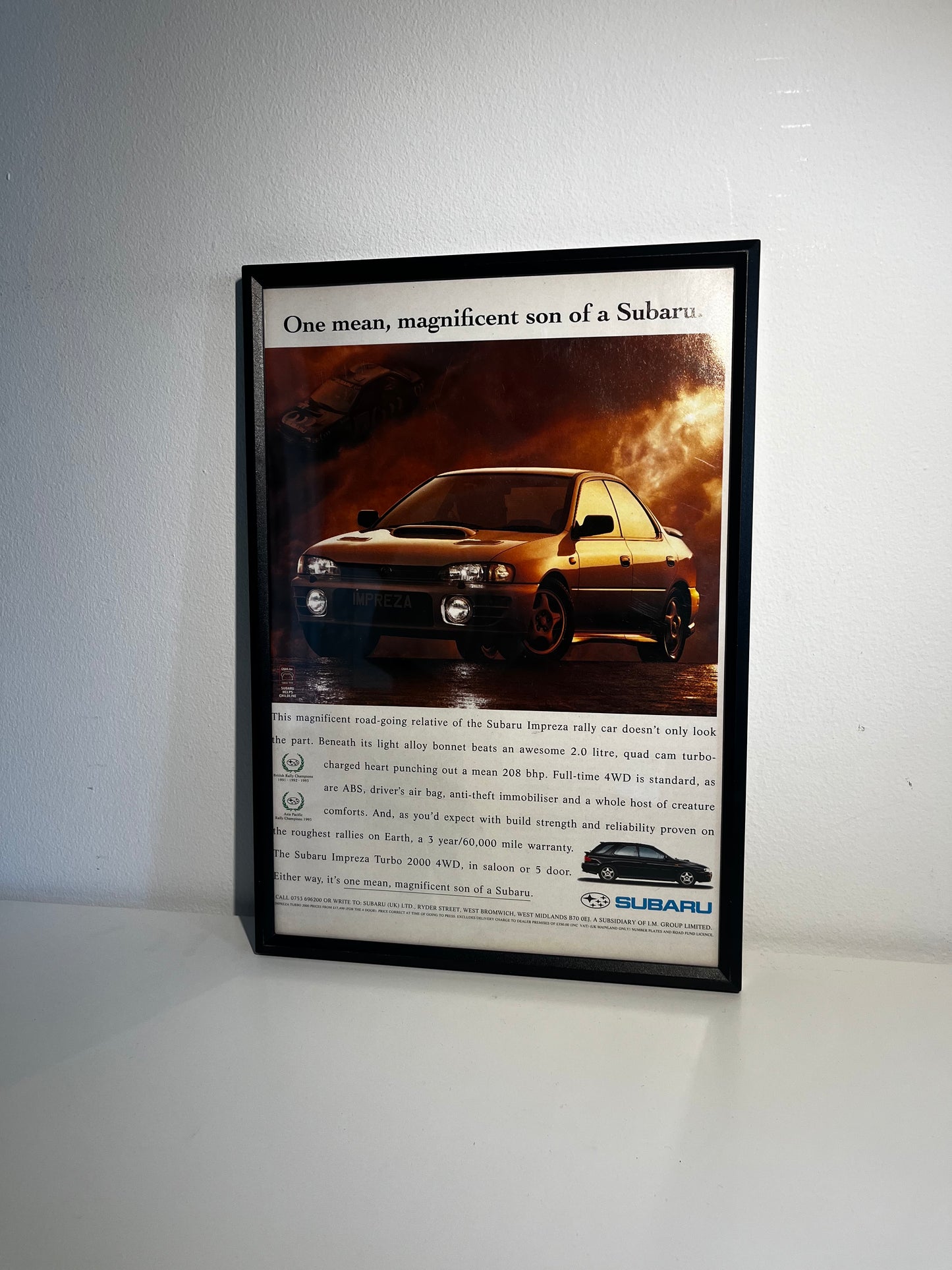 Original 90s Subaru Impreza Turbo Advert