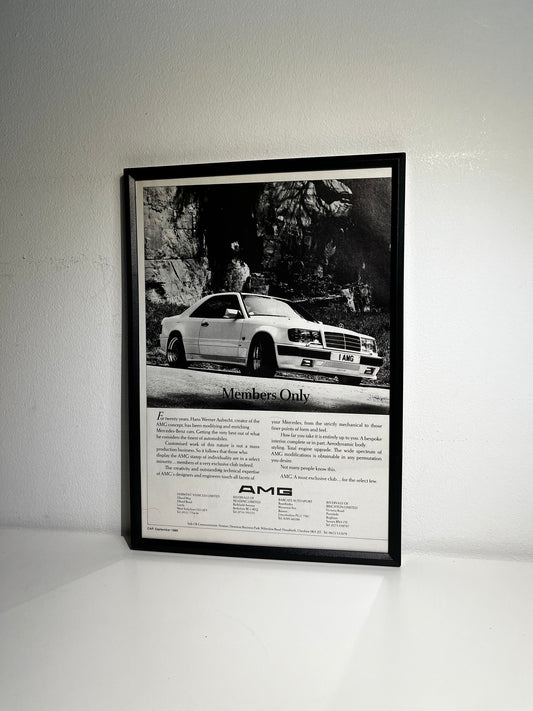 Original Vintage Mercedes AMG Advert - 1980s