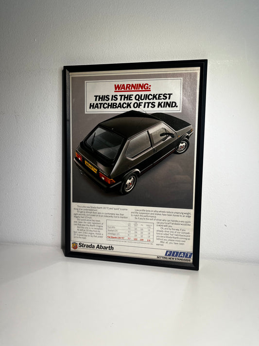 Original 80s Fiat Abarth Advert