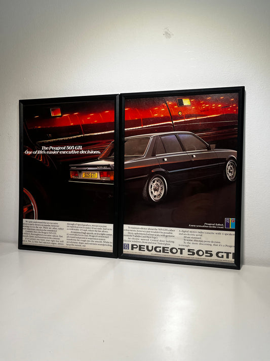Original 80s Peugeot 505 GTI Advert