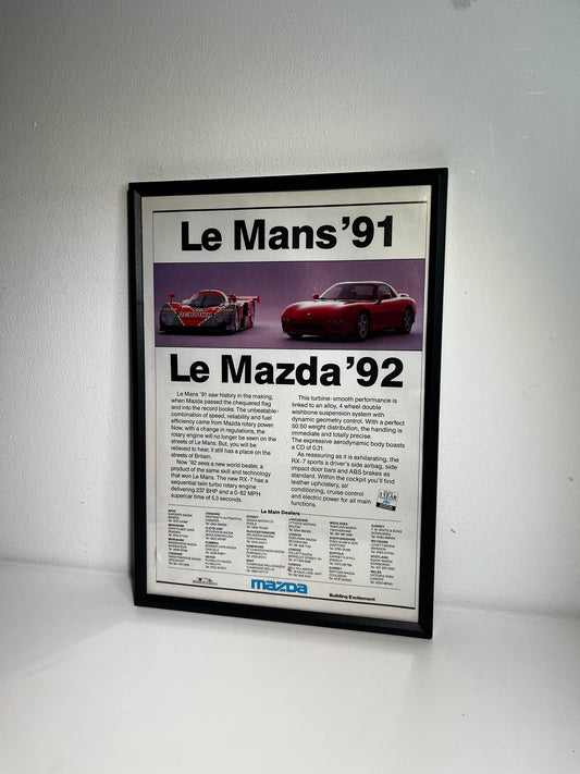 Original 90s Le Mans Mazda advert