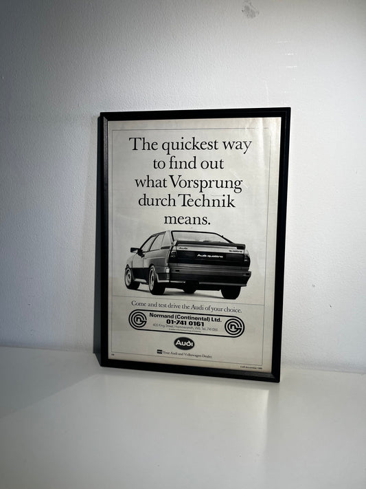 Original 80s Audi Quattro Advert