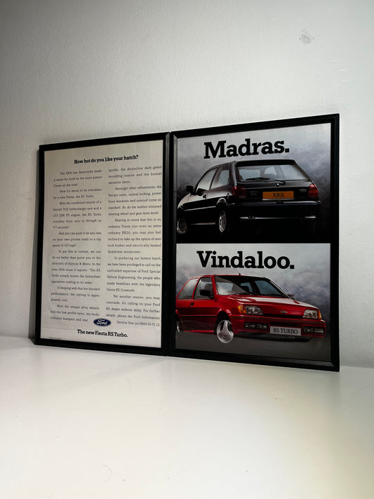 Original Vintage Ford Fiesta Rs Turbo Advert - 1980s