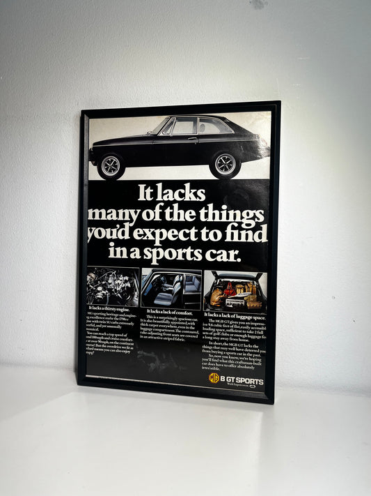Original 80s MG GT SPORT Advert
