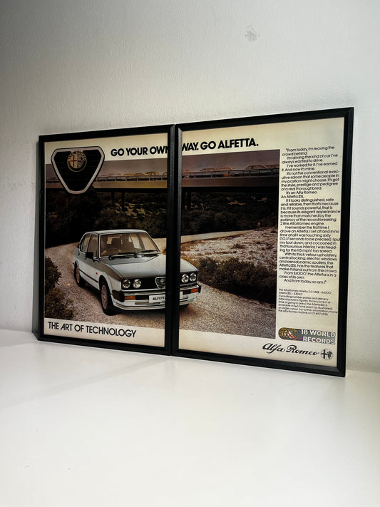 Original 80s Alfa Romeo Alfetta Advert
