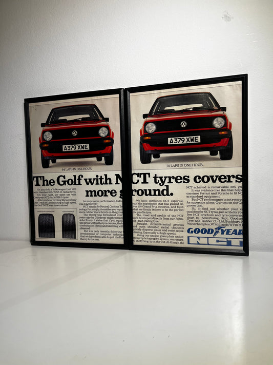 Original GoodYear x Volkswagen Golf Advert - 1980s