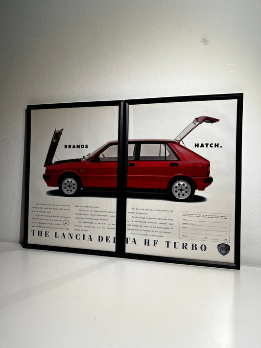 Original Vintage Lancia Delta Turbo Advert - 1980s
