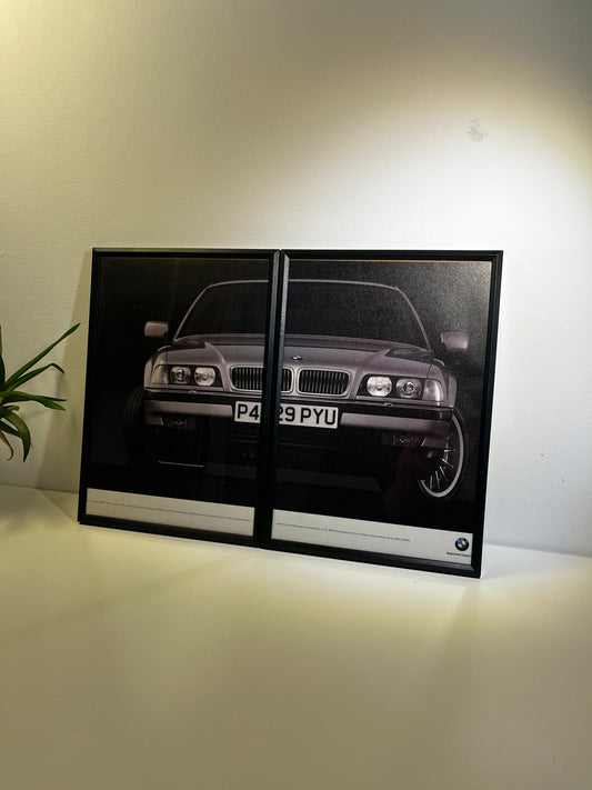 Original Vintage BMW E38 7 Series Advert Poster - 1990s