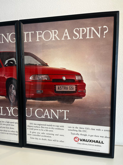 Rare Original 90s Vauxhall Astra GSi Advert