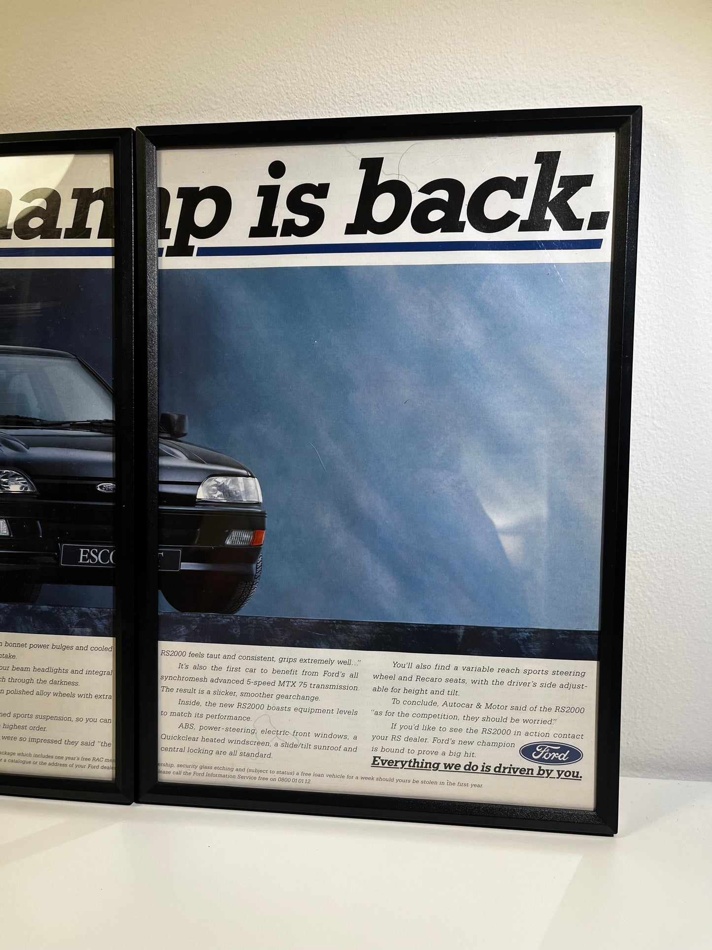 Rare Original 80s Ford Escort RS2000 Advert