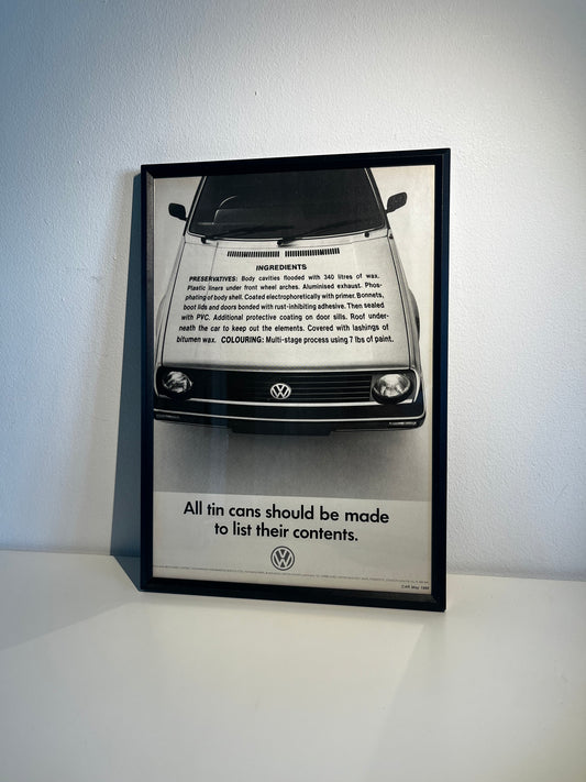 Original 80s Volkswagen Golf advert