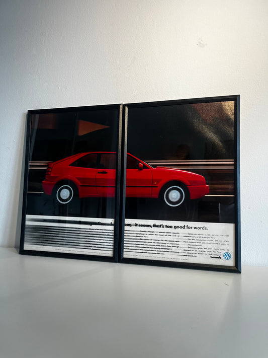 Original 90s Volkswagen Corrado Advert