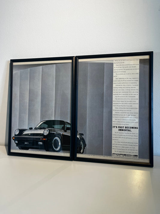 Original 80s Porsche 911 Advert