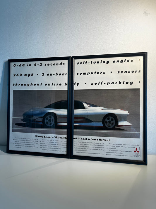 Rare Original 90s Mitsubishi Advert Poster