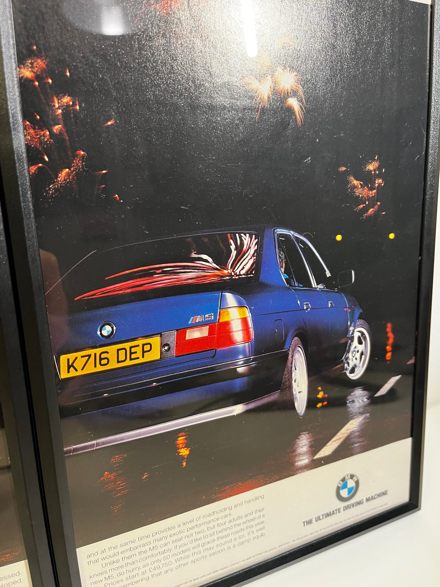 Rare Original 90s BMW M5 E34 Advert Poster