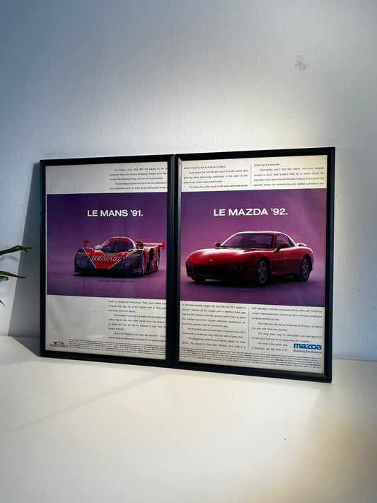 Original Le Mans Mazda RX7 Advert from 1992