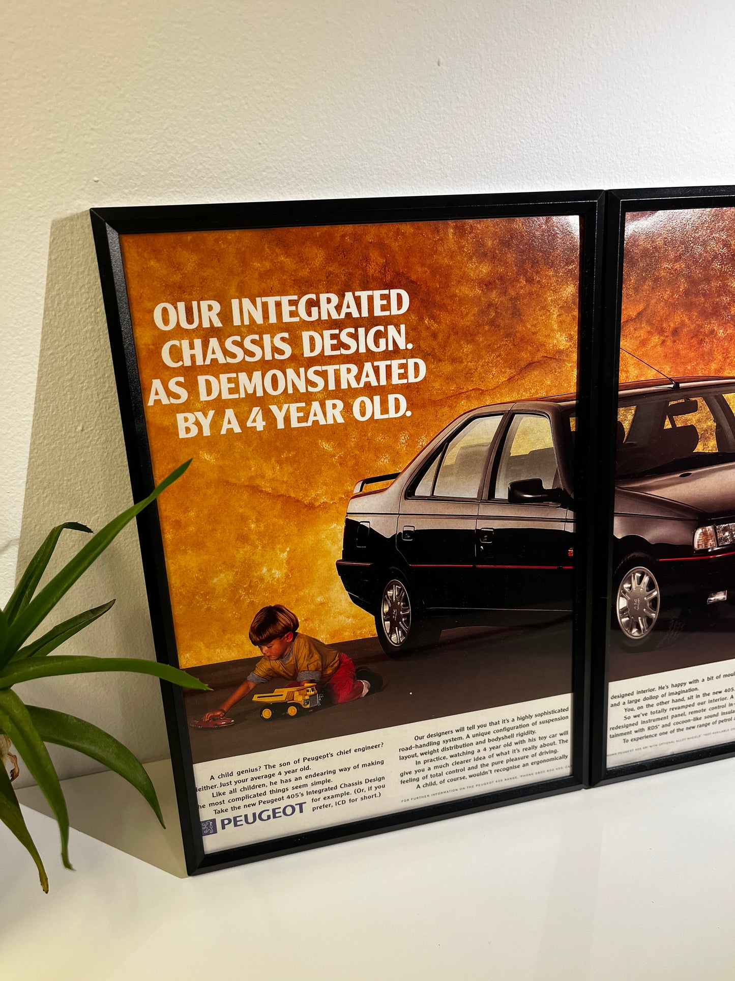Rare Original 90s Peugeot 406 Advert Poster