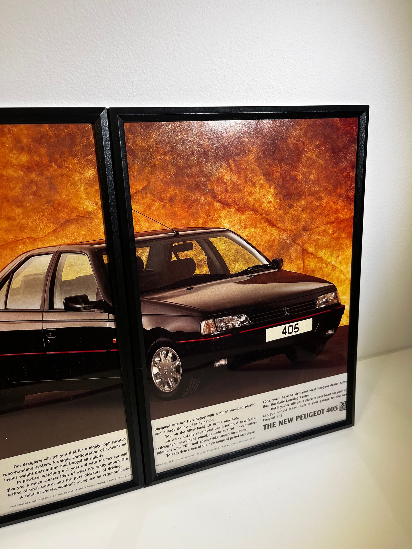 Rare Original 90s Peugeot 406 Advert Poster