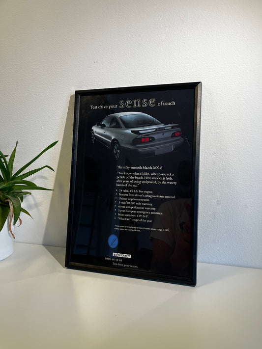 Rare Original 90s Mazda MX-6 Advert Poster