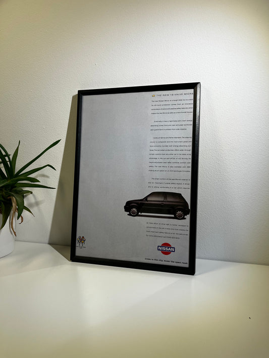 Rare Original 90s Nissan K11 Micra Advert Poster