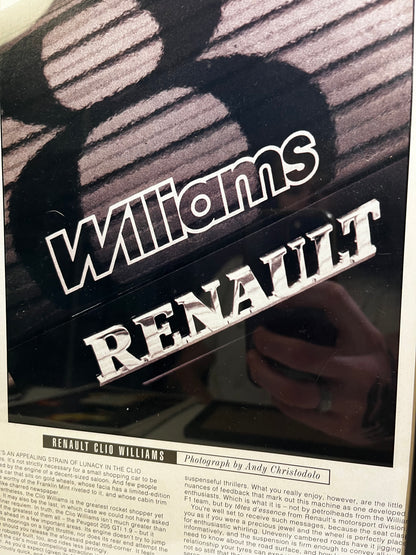 Rare Original 90s Renault Williams Advert Poster