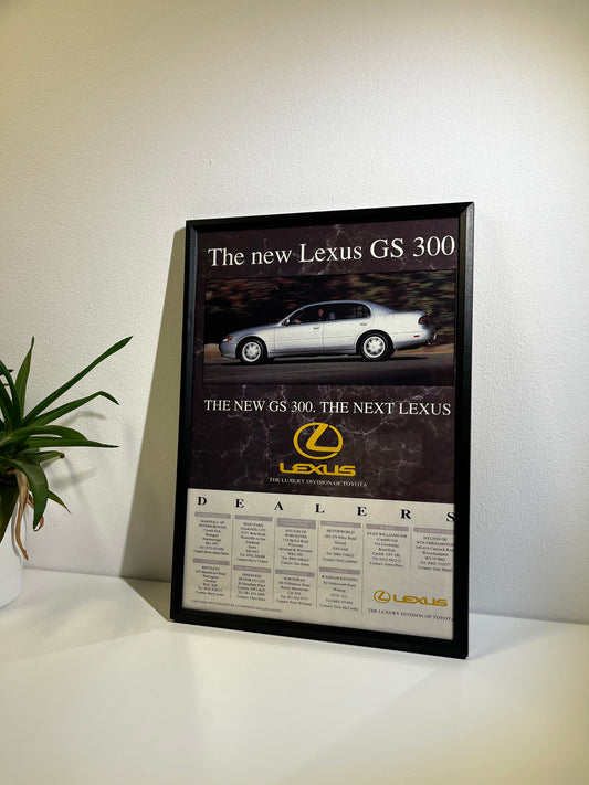 Rare Original 90s Lexus GS 300 Advert Poster
